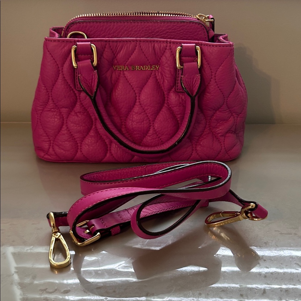 Vera Bradley Fuchsia Quilted Mini Satchel